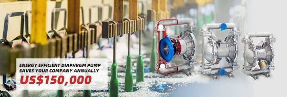 Bơm màng nhựa khí nén 120psi cho xử lý nước thải và tưới tiêu