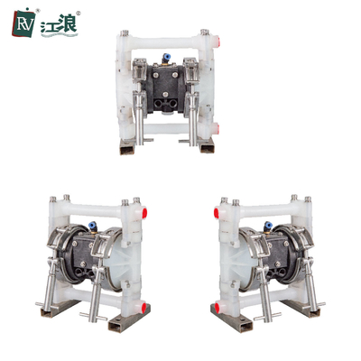 Máy bơm màng PTFE Ptfe 3/8 &quot;Không khí hoạt động cho ngành công nghiệp kiềm axit