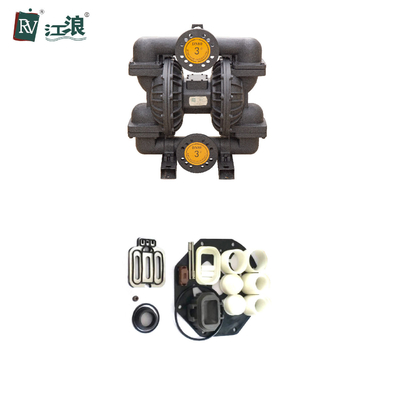 Bơm màng khí nén 3 inch Bôi trơn Sắt đôi miễn phí với Santoprene