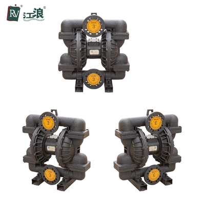 Bơm màng khí nén 3 inch Bôi trơn Sắt đôi miễn phí với Santoprene